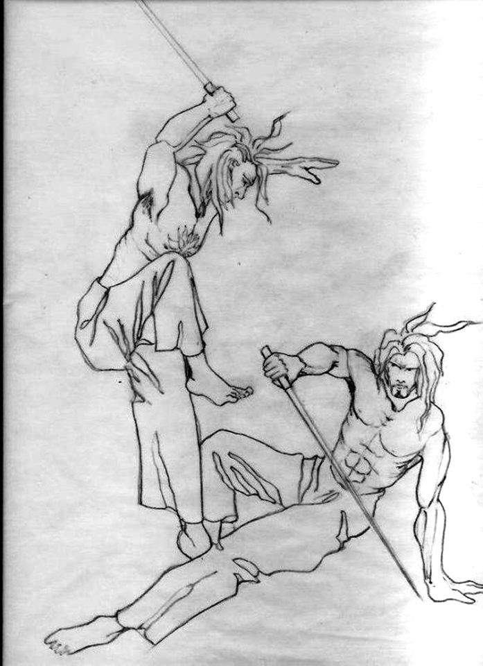 Kathryn Stella: Sparring (Gesture Sketch)