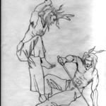 Kathryn Stella: Sparring (Gesture Sketch)